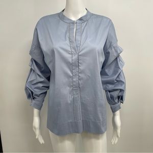 D. Exterior Women's Blouse Women’s S Blue Cotton